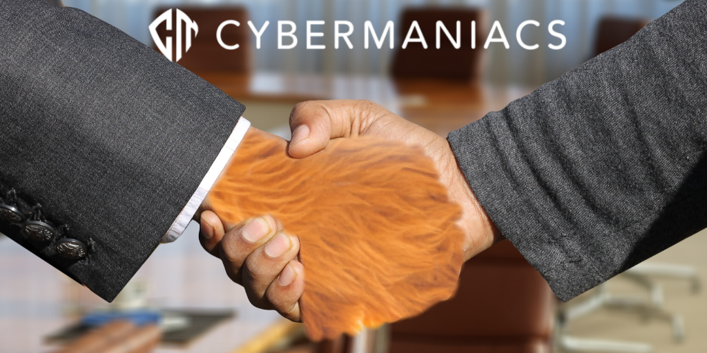 Cybermaniacs puppet handshake