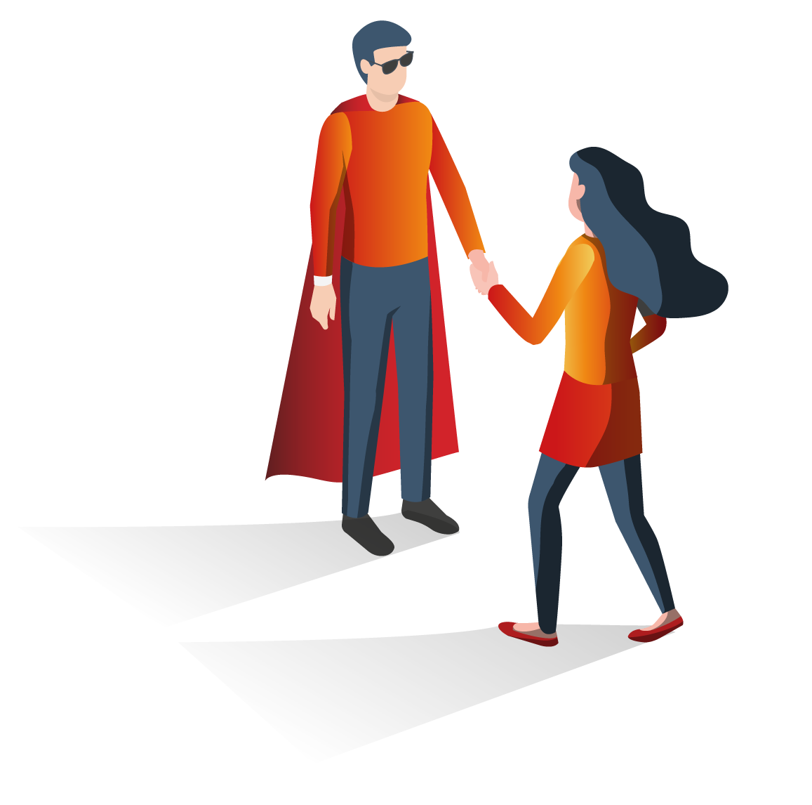 Cybermaniacs graphic of man and woman shaking hands